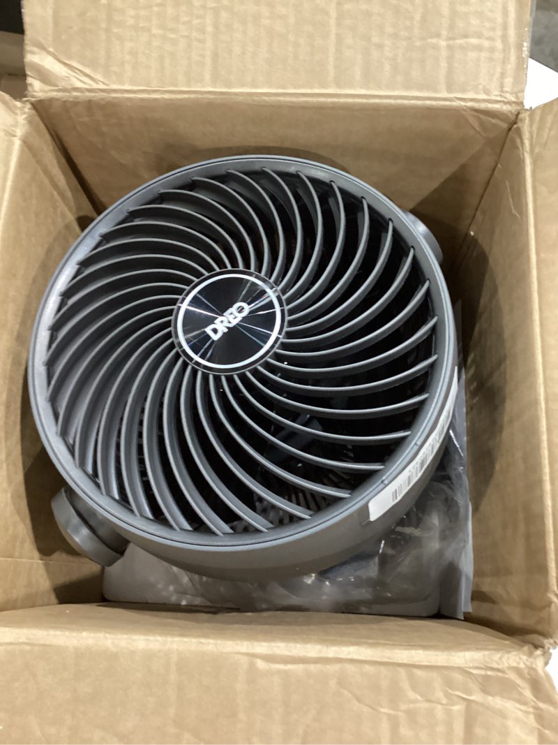 Condition photo showing As Is for dreo smart fan for bedroom, 120° vertical and 90° oscillating fan with voice control, 13 inch height quiet air circulator for whole room, 70 ft, 4 speeds, 5 modes, 12h timer, desk fans for home, white