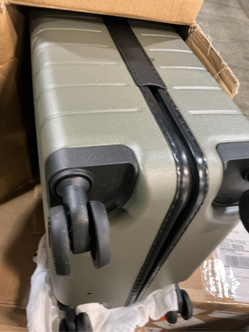 Condition photo showing As Is for Small Carry-On Suitcase, Olive