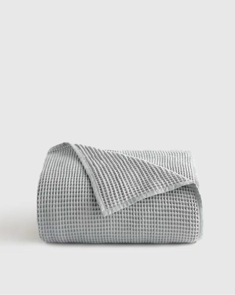 organic waffle bed blanket color mist king