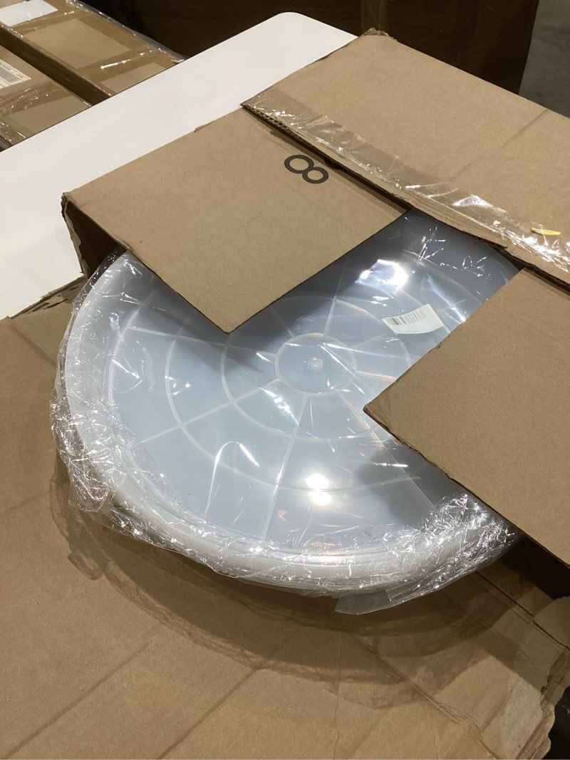 Condition photo showing New/Like New for PACETAP 16 inch Plant Saucer Pot Tray 5 Pack, Large Thickened PP Plastic Flower Planter Water Drip Trays for Indoor Outdoor Garden, Semi-Transparent Planter Water Catcher for Pot, Plant Dish