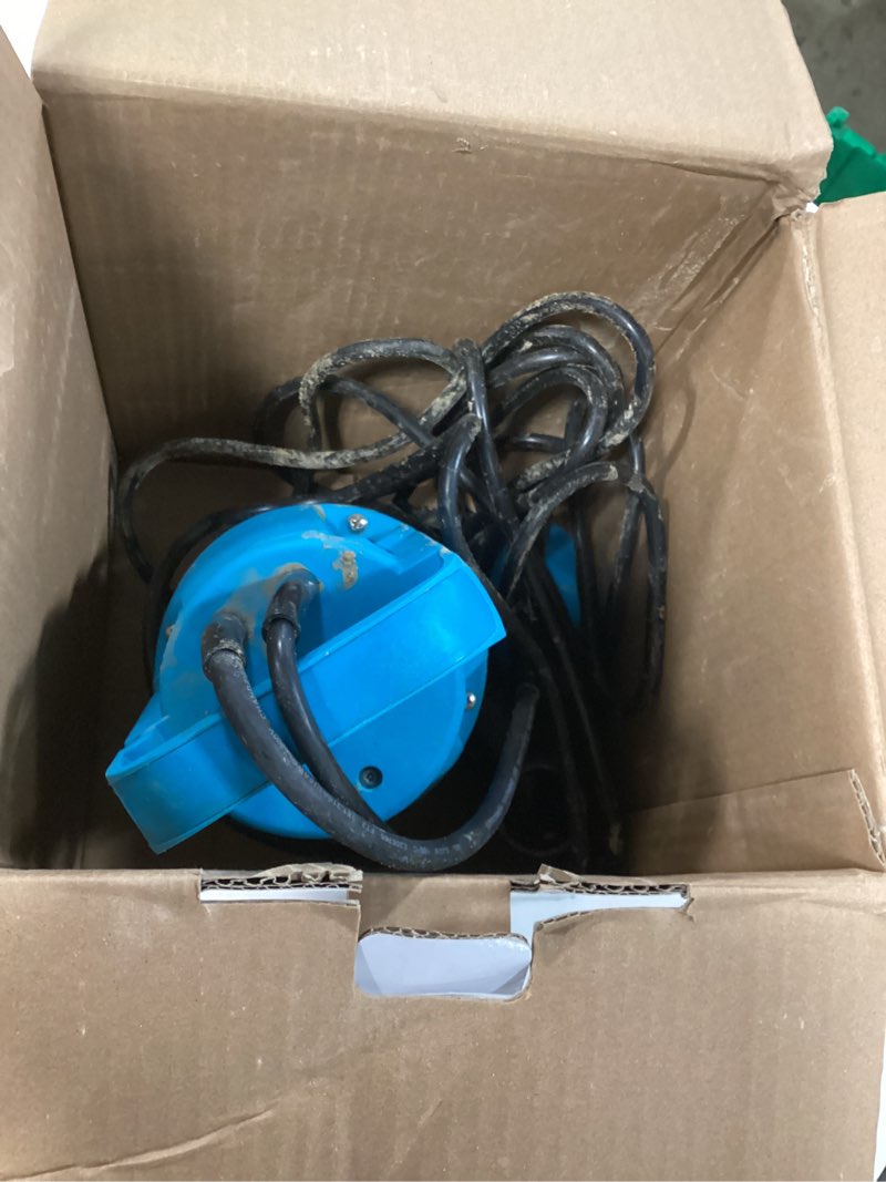 Condition photo showing As Is for 2/5HP Sump Pump 2640GPH Submersible Water Pump with Float Switch, Utility Pumps for Pool Draining, Basement Flooding, Garden Pond Low Water Level with 20ft Power Cord 2/5HP 2640GPH