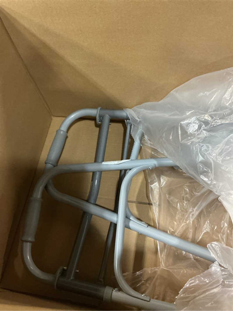 Condition photo showing As Is for Medline Lightweight Junior/Lower Height Folding Walker with 5” Wheels Steel