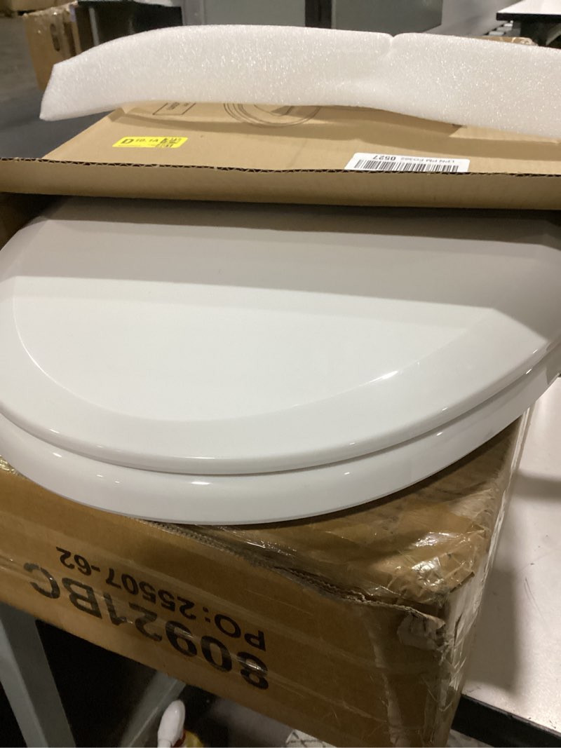 Condition photo showing Good Condition for Toilet Seat, Elongated Toilet Seat with Toddler Seat Built in, Potty Training Toilet Seat Elongated Fits Both Adult and Child, with Slow Close and Magnets- Elongated White Elongated With Toddler Seat