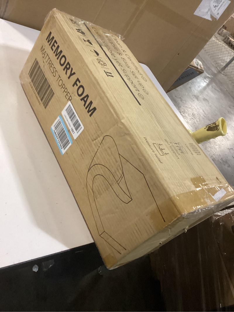 Condition photo showing New/Like New for EGO Topper 2 Inch Twin XL Memory Foam Mattress Topper, Gel Foam Mattress Topper for Pressure Relief, Ventilated Design Bed Topper in a Box, CertiPUR-US Certified, 38"×80", Medium