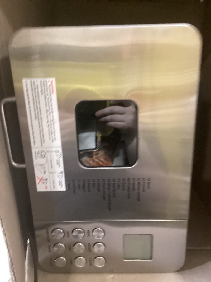 Condition photo showing As Is for h.koenig bread maker bake440, 15 programmes, up to 1 kg of bread, jam, yogurt, delay start / keep warm function, cereal dispenser, removable non-stick