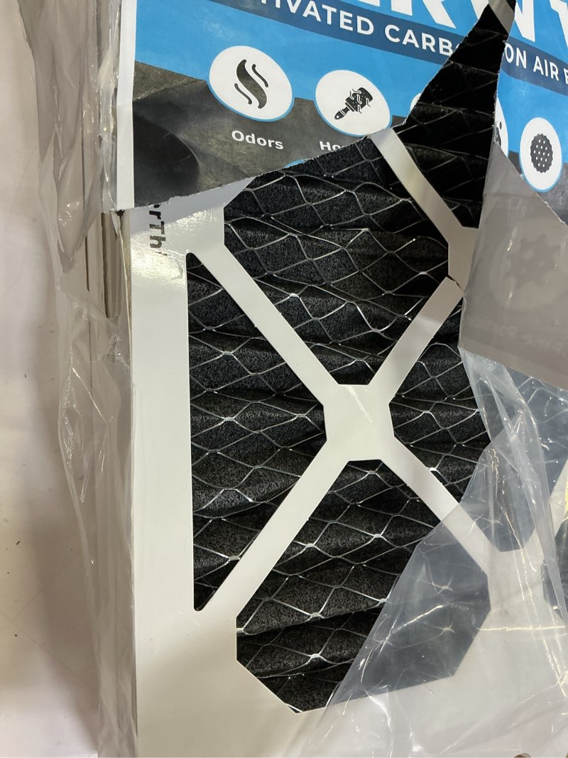 Condition photo showing Good Condition for 16x25x1 air filter merv 11 activated carbon — pet dander & dust defense, pollen, smoke, allergy protection — electrostatic pleated hvac ac furnace filter replacement (4-pack)