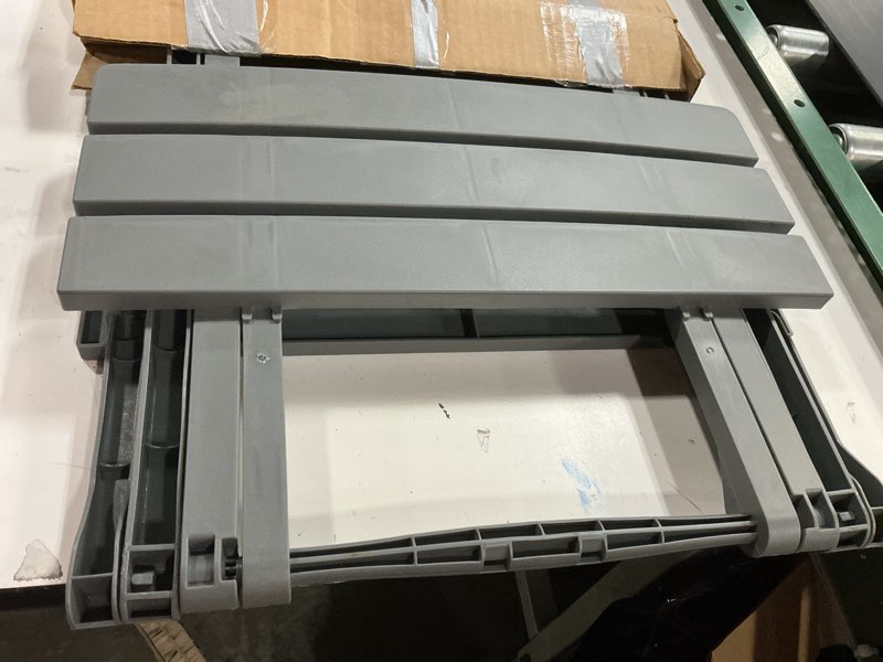 Condition photo showing As Is for Adams Quik-Fold® Side Table - Charcoal