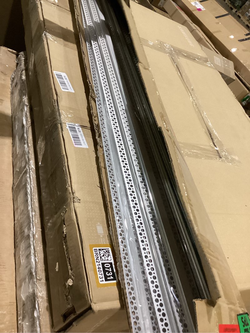 Condition photo showing As Is for glooglitter 10 pack 6.6ft/ 2 meter plaster-in led channel trimless diffuser channel recessed drywall aluminum led profile with end caps for wall drywall ceiling (0.49 inch wide) 0.49 inch wide 10