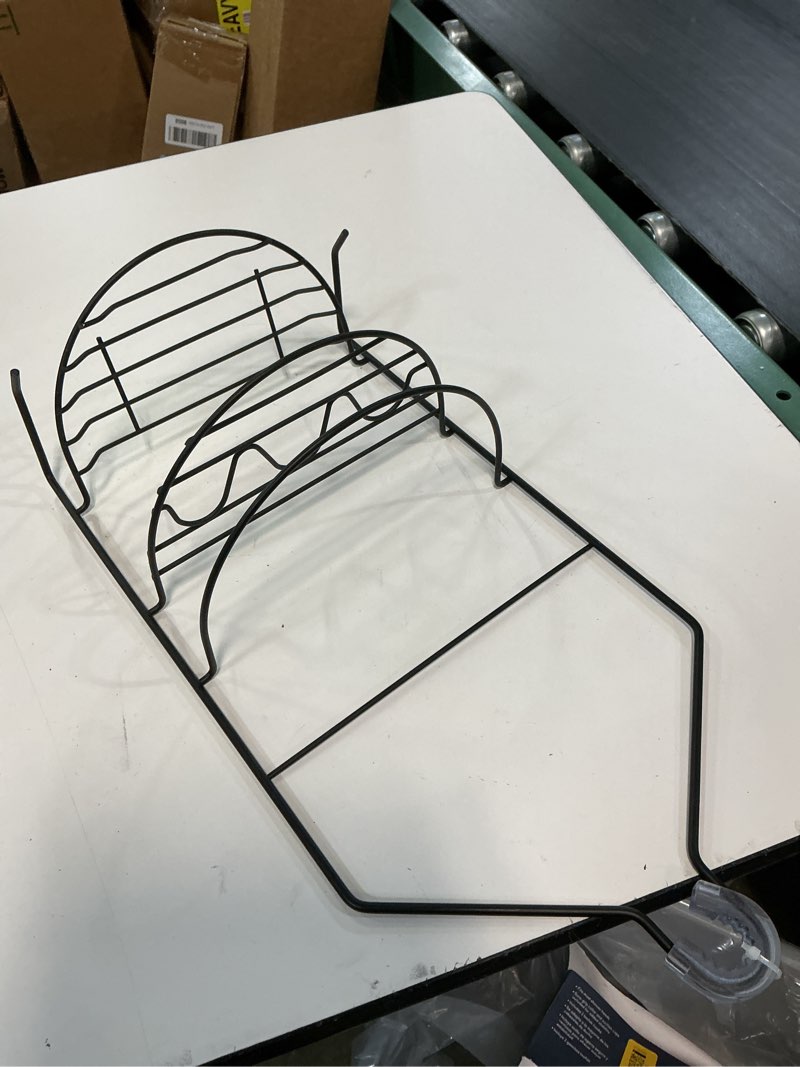 Condition photo showing Good Condition for style selections black steel 2-shelf hanging shower caddy 9.5-in x 5.12-in x 18.31-in