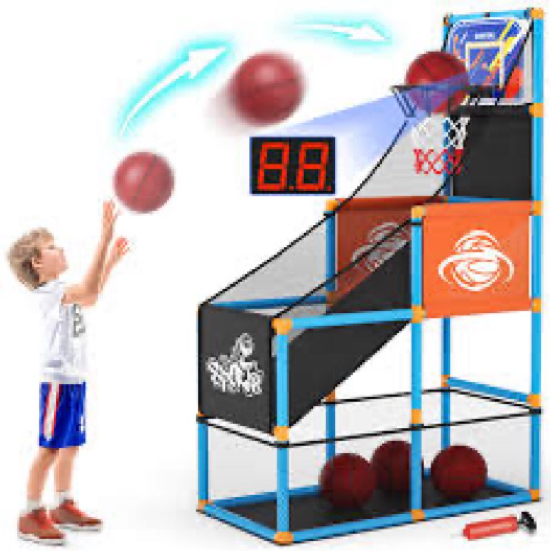 Handwell Arcade Basketball Game Set with Electronic Scoreboard&LED Light: Carnival Games Boy Toys Ba