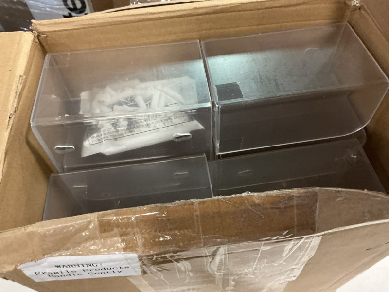 Condition photo showing Good Condition for Wenqik Acrylic Glove Box Holder Dispenser Bulk for Wall Mount Rack Floating Mask Dispenser for Medical Latex Rubber Disposable Glove Boxes, 10.2 x 3.5 x 5.3'', Single