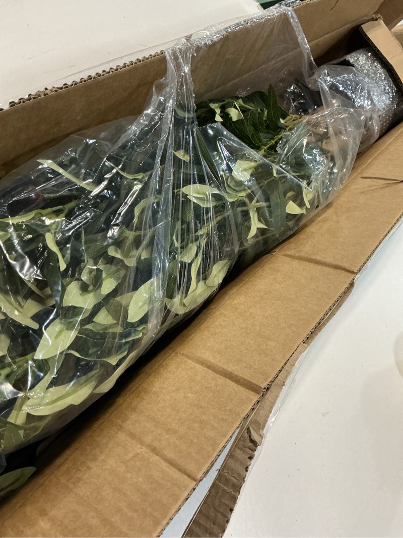 Condition photo showing New/Like New for Bellacat Faux Olive Tree 6ft?Olive Trees Artificial Indoor with Natural Wood Trunk and Realistic Leaves and Fruits. 6 Feet(72in) Fake Olive Tree for Home House Office Décor. 1 6ft