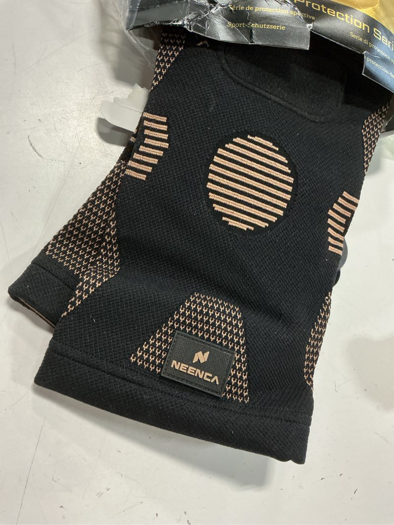 Condition photo showing Good Condition for neenca copper knee brace with straps for women/men, knee compression sleeve for knee pain, arthritis, acl, pcl, meniscus tear, joint pain relief. knee support for running, workout, weightlifting- pair medium high copper-pair