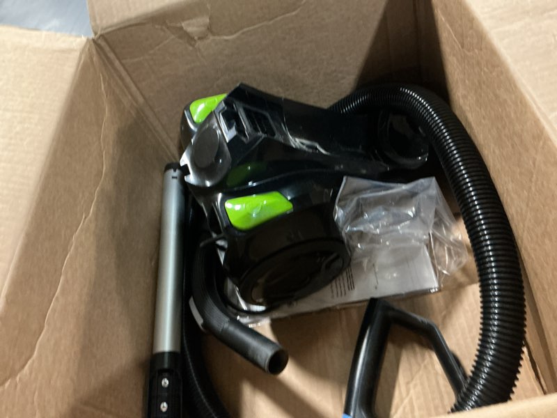 Condition photo showing As Is for Bissell 2156A Zing Canister Bagless Vacuum Zing Canister Lime