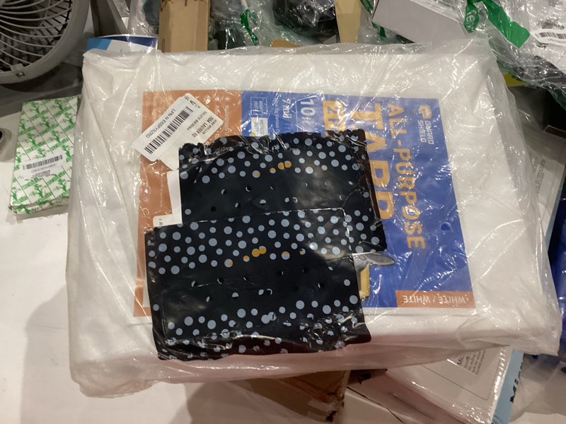 Condition photo showing Good Condition for guard shield white tarp 6x6 feet medium duty all purpose poly tarps cover 7mil (2-pack) white 6x6 (2-pack)