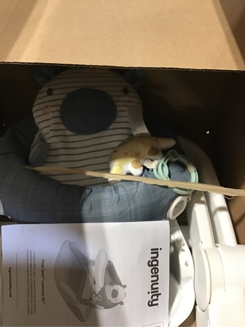 Condition photo showing As Is for Ingenuity Prop Spot Learn-to-Sit Floor Seat for Baby, Removable Tray, 2 Linkable Toys, Tummy Time Mat, Unisex, for Ages 4-12 Months - Casi