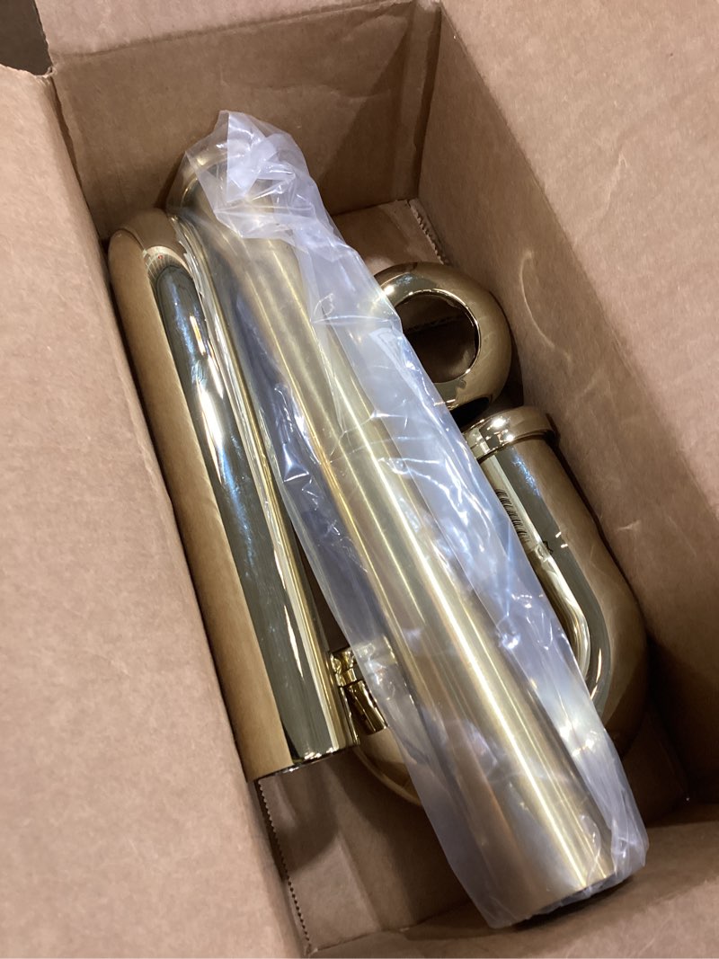 Condition photo showing As Is for westbrass co400-12-01 1-1/2" brass bathroom sink p-trap with 12" slip joint extension tube, polished brass 1 pack polished brass