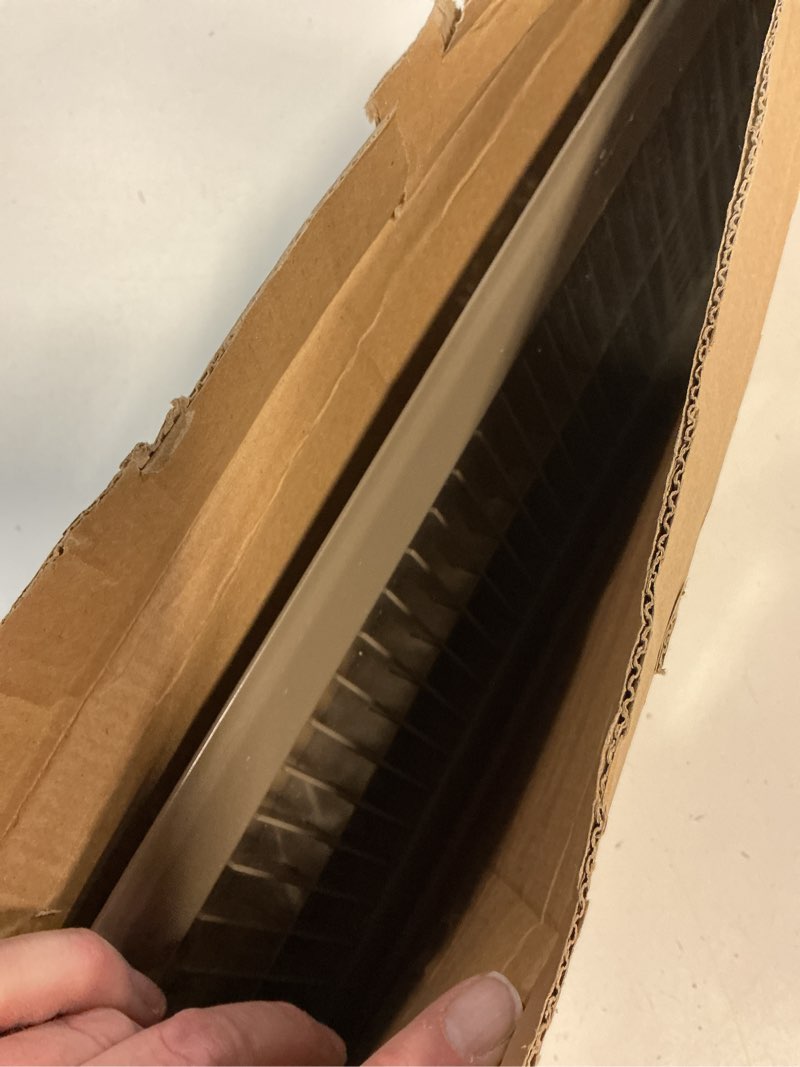 Condition photo showing New/Like New for HVAC Premium 4" X 16" or 16" X 4" Heavy Duty Walkable Floor Grille - Fixed Blades Air Grille - Brown [Outer Dimensions: 5.75 X 17.75] 4 X 16