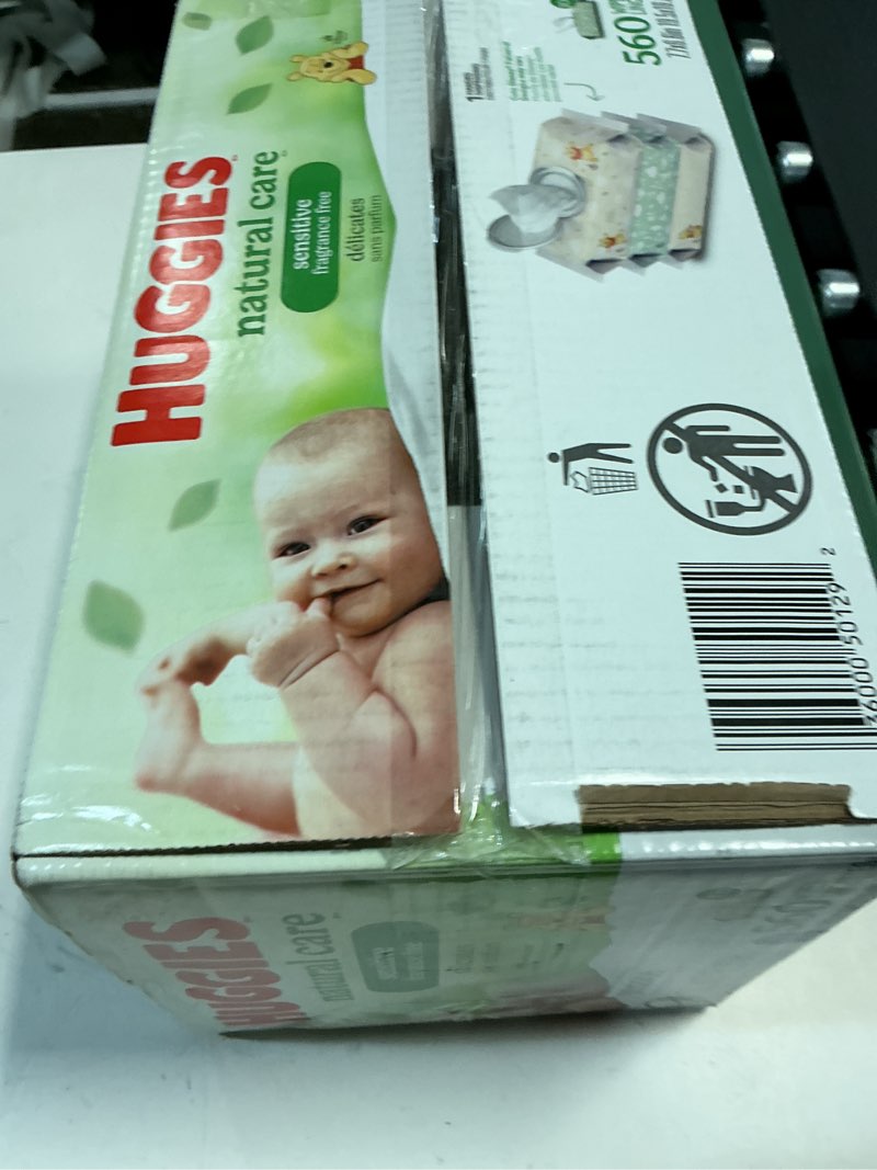 Condition photo showing New/Like New for Huggies Natural Care Sensitive Baby Wipes, Unscented, Hypoallergenic, 99% Purified Water, 10 Flip-Top Packs (560 Wipes Total) 56 Count (Pack of 10)
