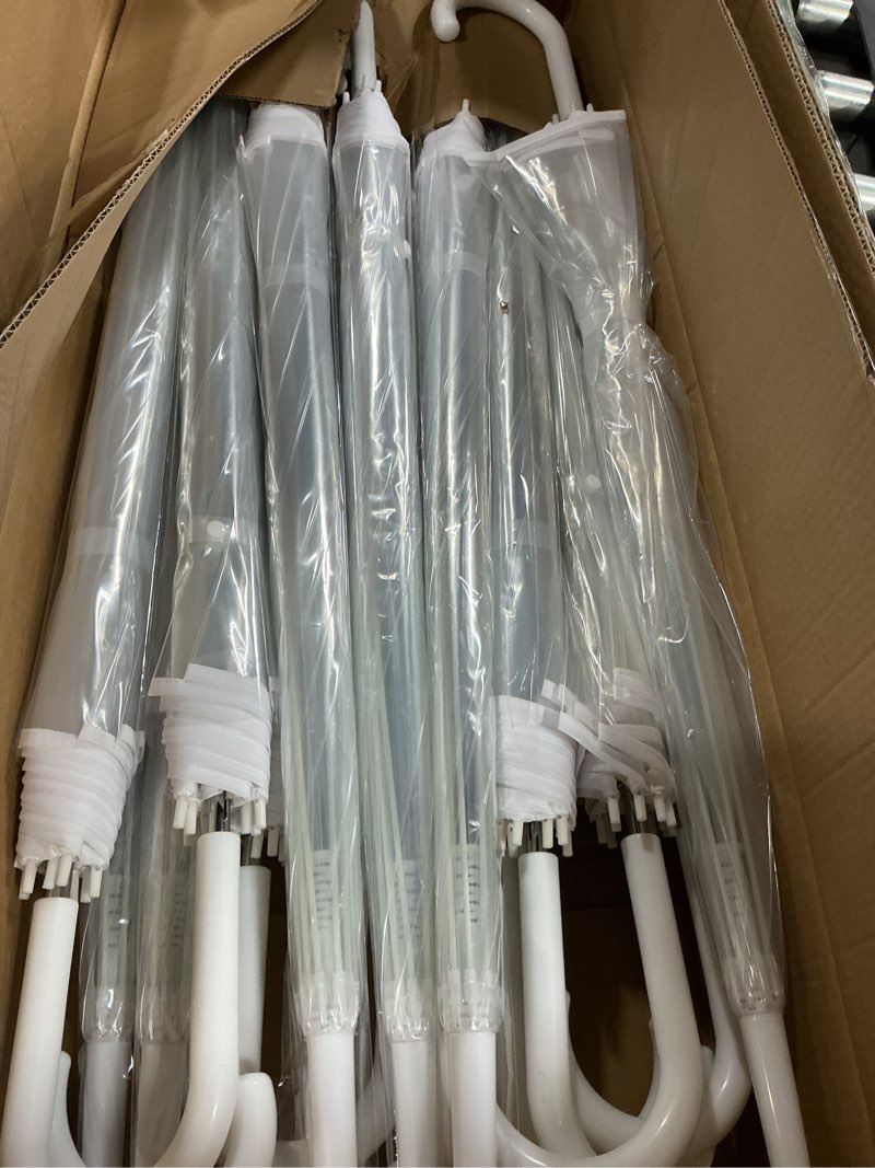 Condition photo showing Good Condition for aodaer clear wedding umbrella with foldable storage box transparent auto open stick umbrellas windproof large canopy umbrella with j hook handle for outdoor activities, wedding photography 15