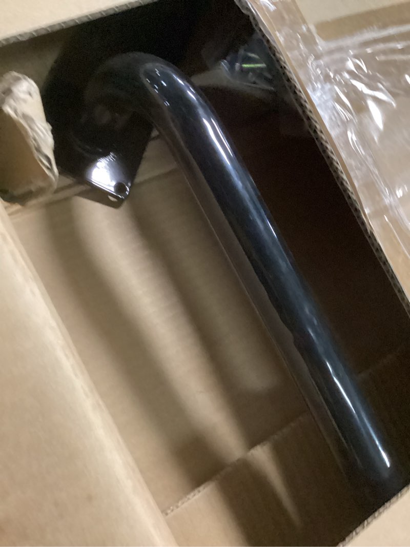 Condition photo showing Good Condition for Jamb Mount Handrails for Outdoor Steps-1-2 Step Waterproof Stairs Railing-Powder Coated Side Mount Hand Rails for Indoor Stairs-Non-Slip Staircase Grab Rail for Deck/Porch/Mobile Home/Short Stairway Left Side-Black