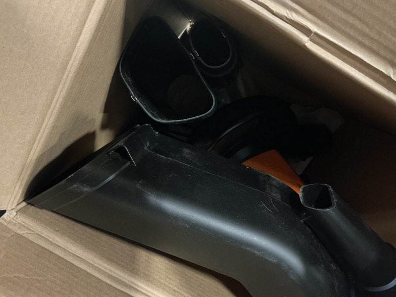 Condition photo showing As Is for WORX WG505 Trivac 12 Amp 3-in-1 Electric Leaf Blower/Leaf Vacuum/Mulcher, Metal Impeller for Fine Mulching 350CFM Blower/Vac/Mulcher