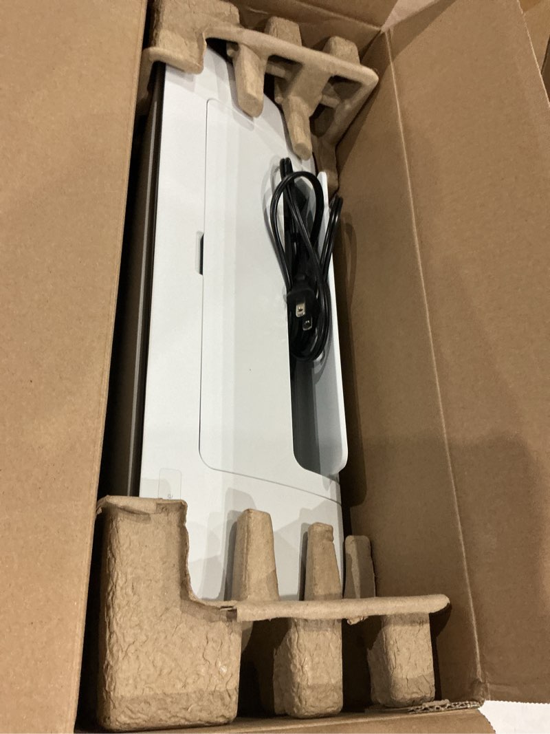 Condition photo showing As Is for hp deskjet 2855e wireless all-in-one color inkjet printer, scanner, copier, best-for-home, 3 month instant ink trial included. this printer is only 2.4 ghz capable. (588s5a)