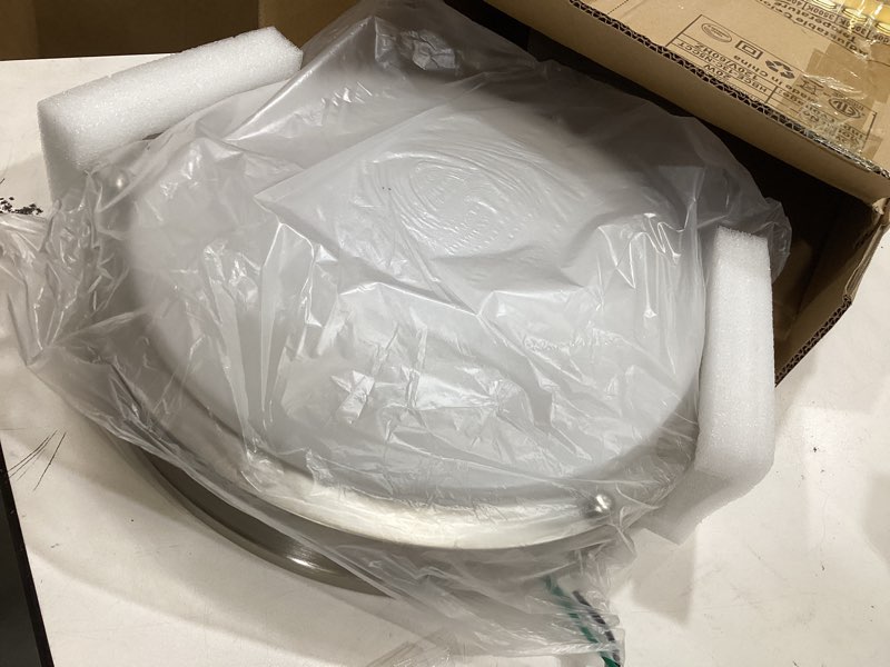 Condition photo showing Good Condition for 13 inch flush mount led ceiling light fixture, 2700k/3000k/3500k/4000k/5000k adjustable ceiling lights, brushed nickel saturn dimmable lighting for hallway bathroom kitchen or stairwell, etl listed brushed nickel 13-inch