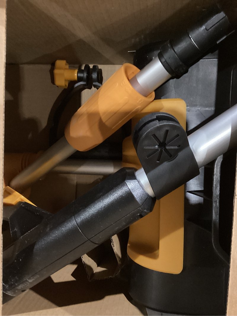 Condition photo showing As Is for Cordless Snow Shovel Compatible with DeWalt 20V MAX Battery (Tool Only), 11" Lightweight Electric Snow Blower with 20FT Max Throw & Adjustable Handle, Snow Thrower for Driveway, Deck, Patio & Steps