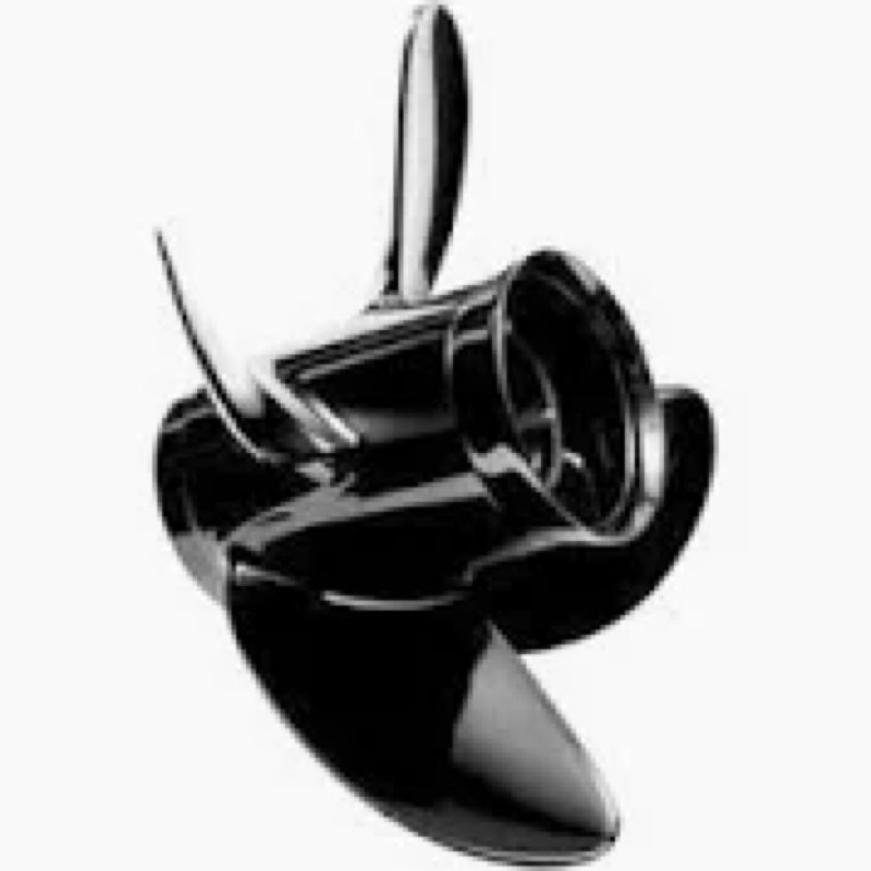 Quicksilver Nemesis Propeller Black Finish, 12.5 dia x 19 pitch, Right Hand (Renewed)