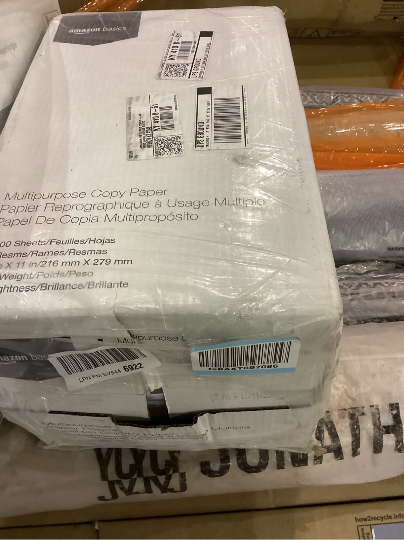 Condition photo showing New/Like New for Amazon Basics Multipurpose Copy Printer Paper, 8.5" x 11", 20 lb, 10 Reams, 5000 Sheets, 92 Bright, White