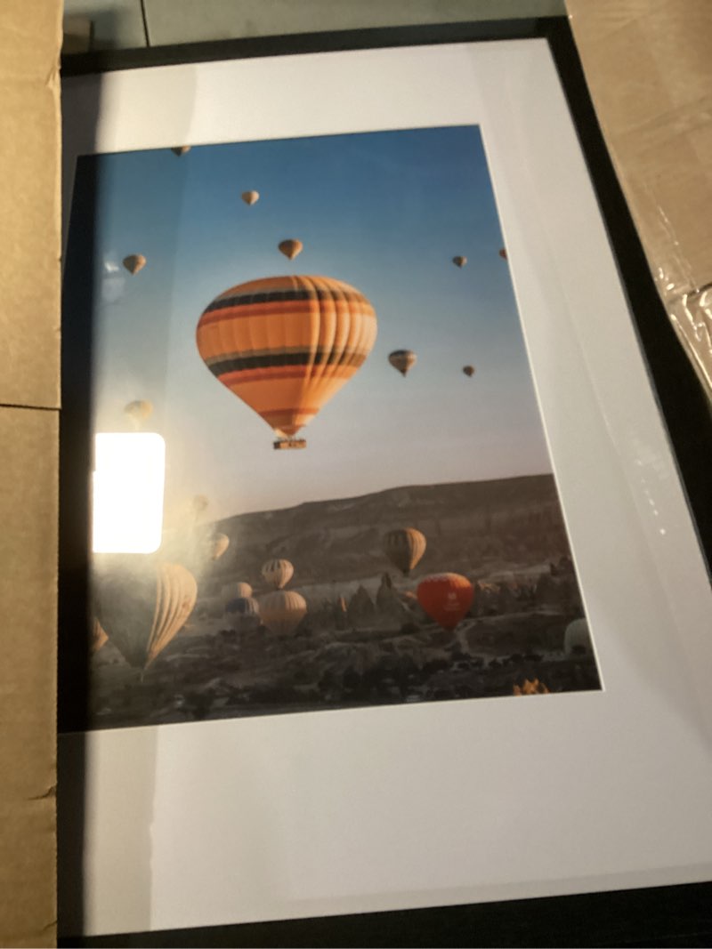 JCJMY 16.5x23.4 A2 Picture Frame Black with 11.7x16.5 A3 Mat, Display Photo 11.7x16.5 with Mat or 16