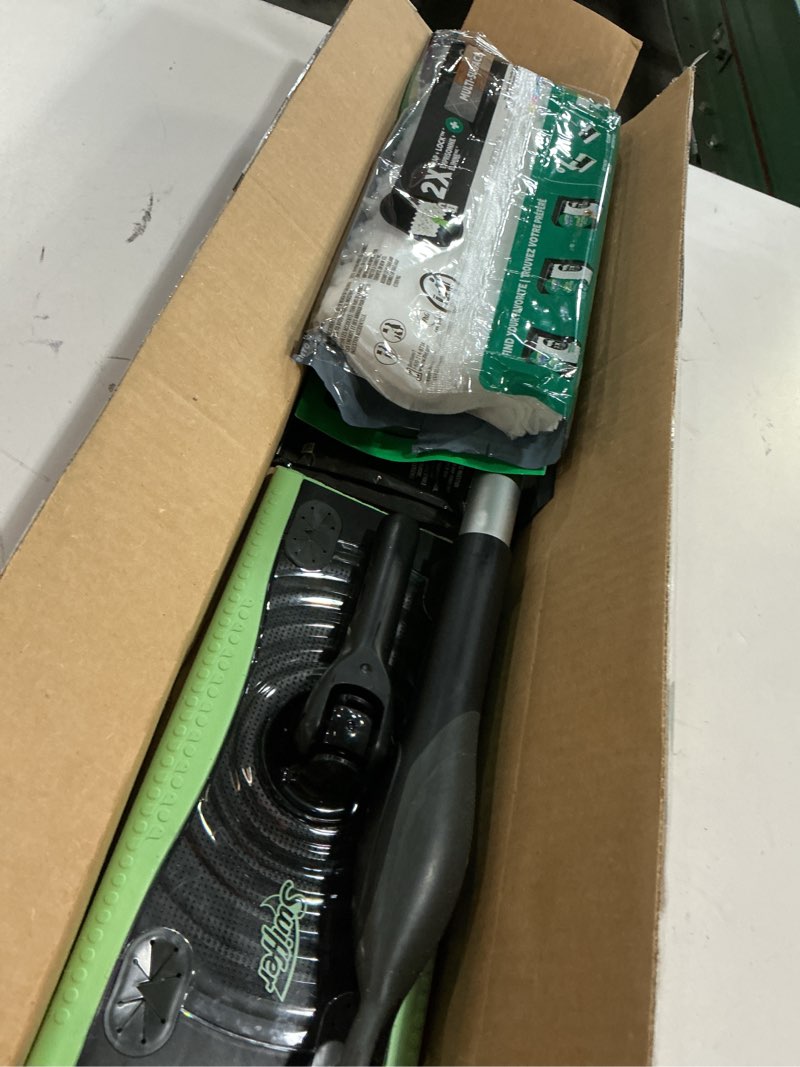 Condition photo showing Good Condition for Swiffer Sweep and Mop Deluxe  2-in-1 Floor Mopping and Sweeping Kit  Includes 1 Sweeper Device  5 Heavy Duty Dry Sweeping Cloths  6 Heavy Duty Wet Mopping Cloths