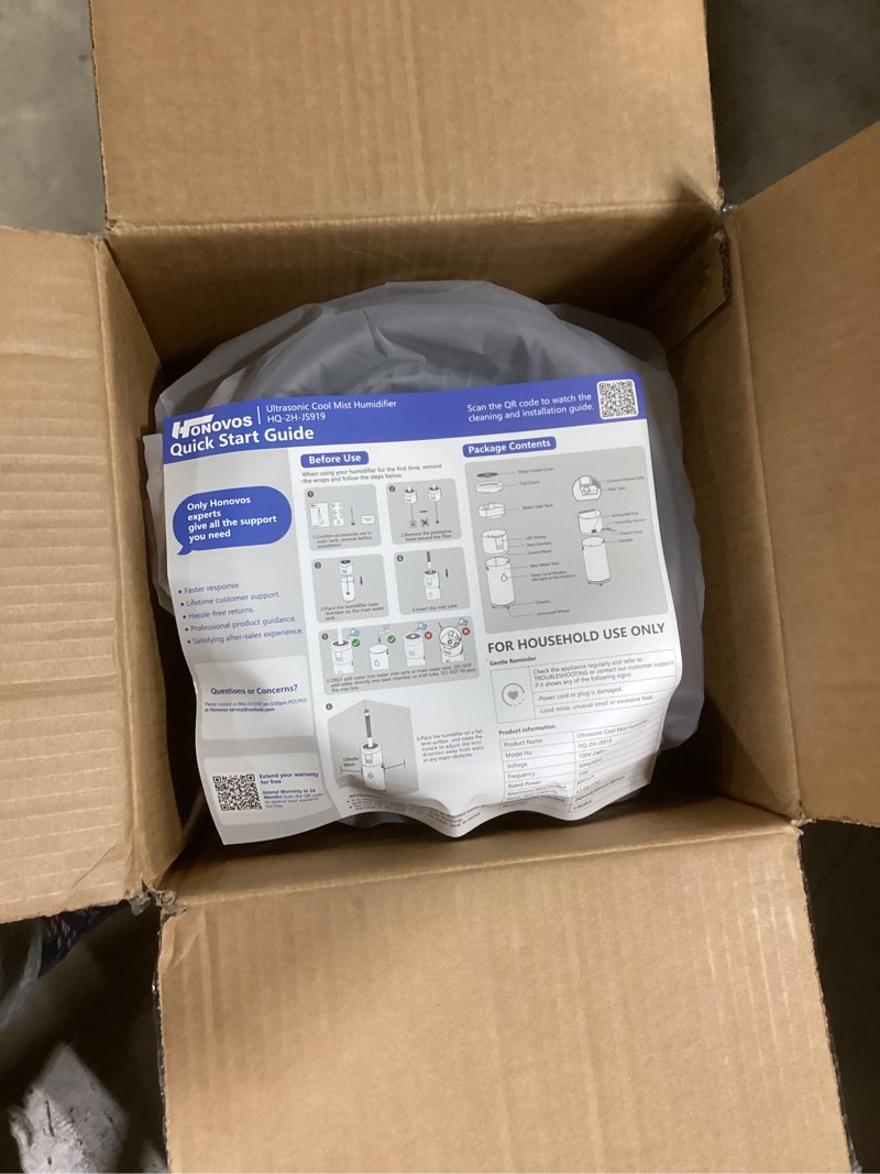 Condition photo showing New/Like New for Humidifiers for Large Room Home Bedroom 2000 sq.ft. 17L/4.5Gal Large Humidifier with Extension Tube & 4 Speed Mist,Top Fill Wholehouse Humidifier with 360°Nozzle for Plant Commercial Greenhouse(Black)
