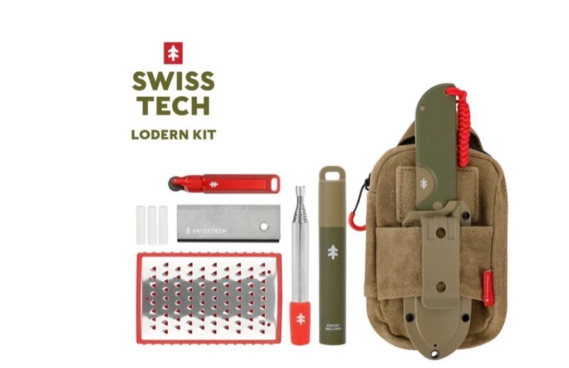 Swiss Tech Fixed Blade Kit, 6 Piece, Campfire, Camping Essentials Set