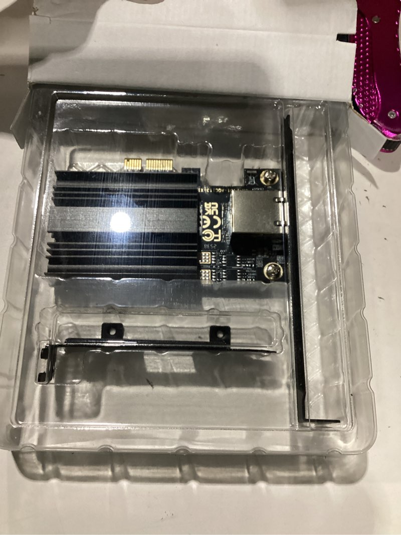 Condition photo showing Good Condition for 10g pcie4.0×1 network card, marvel aqc113 controller, vimin 10gb base-t ethernet adapter card compatible with pci express x1,x4,x8,x16, 10g nic rj45 port support windows/windows server/linux/vmware aqc113-x1