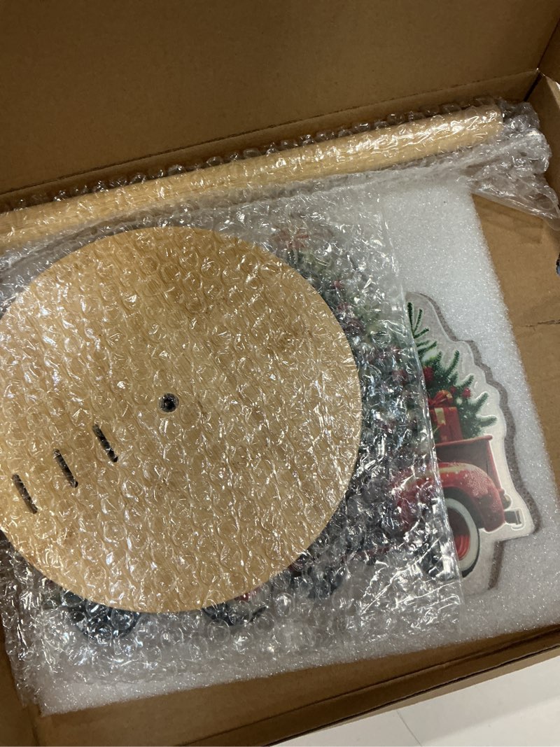 Condition photo showing Good Condition for Christmas Paper Towel Holder - Wooden Countertop Dispenser with Acrylic Christmas Tree Design, Festive Holiday Kitchen Decor and Paper Towel Organizer