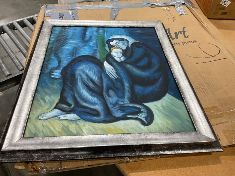 Condition photo showing Good Condition for la pastiche mother and child with spencer rustic, 24" x 28"