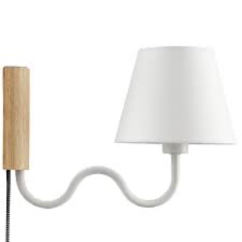 Sunlit Squiggle Arm Wall Sconce by Modway Natural White