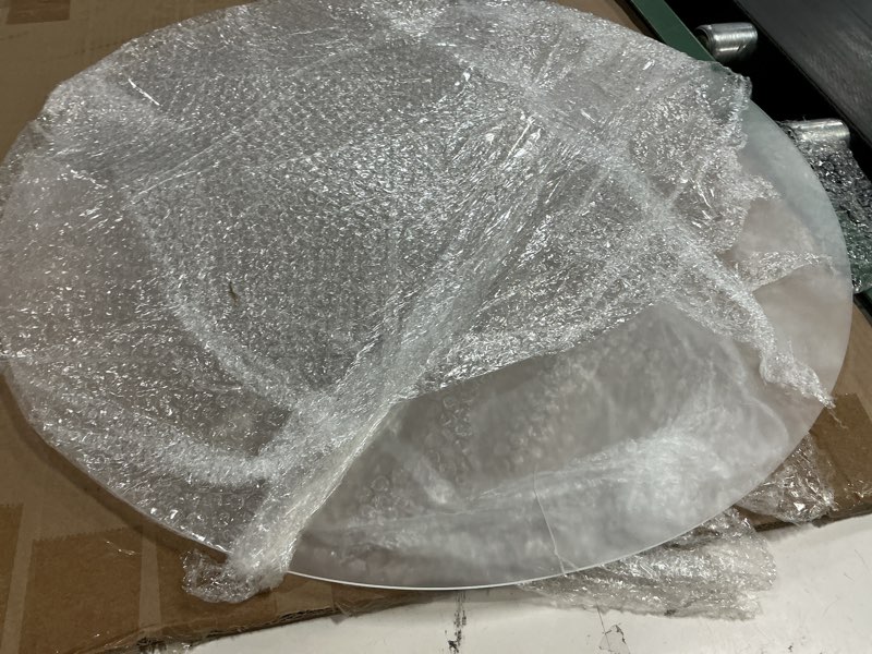 Condition photo showing As Is for pushglossy large round acrylic sheet clear acrylic circle board transparent circle blank plastic disc for table top backdrop diy cake disks crafts(1/8" x 24")