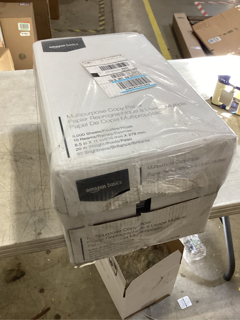 Condition photo showing New/Like New for Amazon Basics Multipurpose Copy Printer Paper, 8.5" x 11", 20 lb, 10 Reams, 5000 Sheets, 92 Bright, White