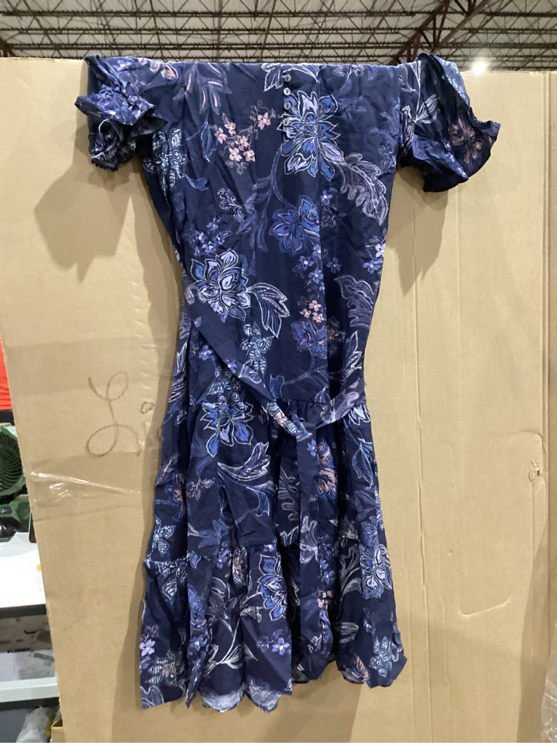 angels forever young women's ainslie belted tiered midi dress, madeline botanical floral, 3x