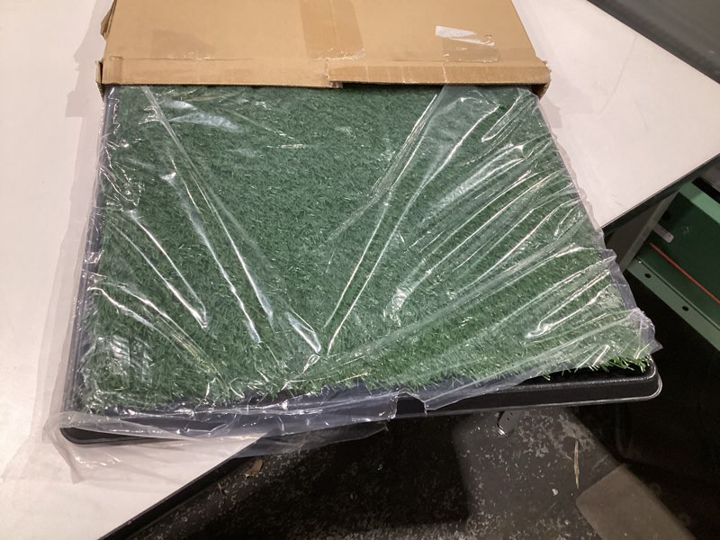 Condition photo showing Good Condition for Artificial Grass Puppy Pee Pad for Dogs and Small Pets - 20x25 Reusable 4-Layer Training Potty Pad with Tray - Dog House and Pet Supplies by PETMAKER Medium 4-Layer System