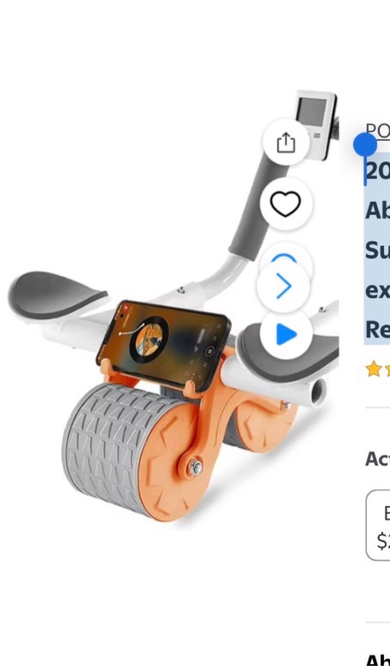 Abdominal Exercise Equipment 2023 New Ab Roller Wheel Automatic Rebound Abdominal Wheel with Elbow S