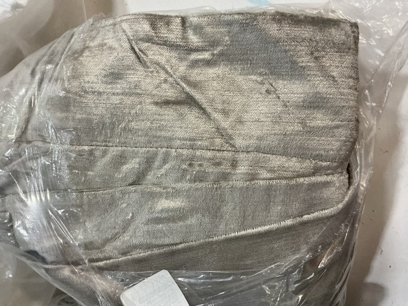 Condition photo showing Good Condition for quince luster velvet curtain - single panel, 48x84, silver
