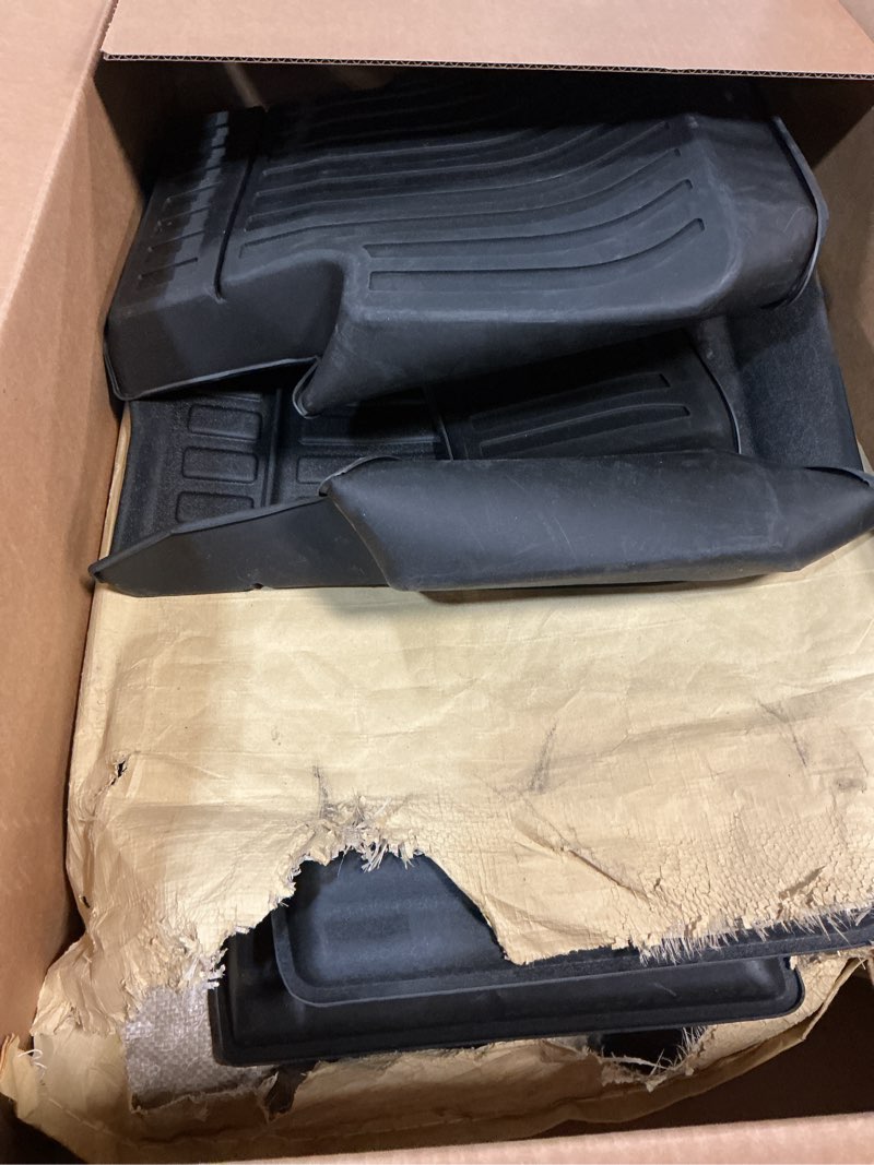 Condition photo showing As Is for mixsuper floor mats for honda prologue 2024-2026, custom fit tpe all-weather floor liners, waterproof anti-slip heavy duty mats, 1st and 2nd row accessories set black