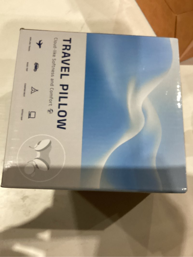 Condition photo showing New/Like New for Travel Pillow for Airplanes, Neck Pillow eases Neck and Shoulder Pain on Long Flights, Adaptive Memory Foam Sleep Support, Portable Carry Case, Eye Mask and Earplugs Travel Set(Grey I)