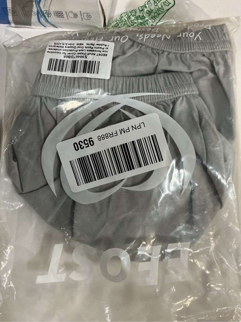 Condition photo showing Good Condition for Big Kids Diaper Cover for Incontinence Noiseless Waterproof Bed Wetting Underwear Plastic Pants Over Diapers (Gray, XXS) 2XS(Woman Size) Gray