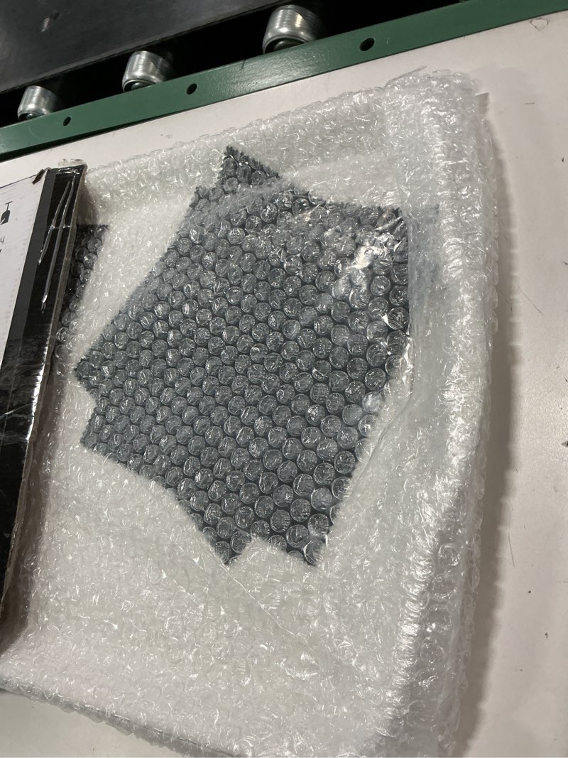 Condition photo showing New/Like New for Extra Large 20" x 13" Serving Platters for Turkey, Cookie, Cupcakes, Gift Ready Melamine Serving Tray with Handles for Party Entertaining, Raised Dots & Matt Finish, Set of 2, White