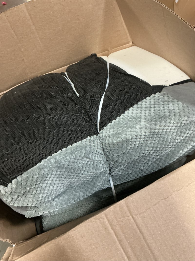 Condition photo showing As Is for Dog Stairs for Small Dogs, 3-Step Non-Slip Pet Stairs for Couch Sofa and Chair, Dog Bed Stairs for Puppy, Older Cat,Grey,13.6" H Grey 3 13.6"H
